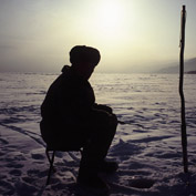 Fischer auf der Lena